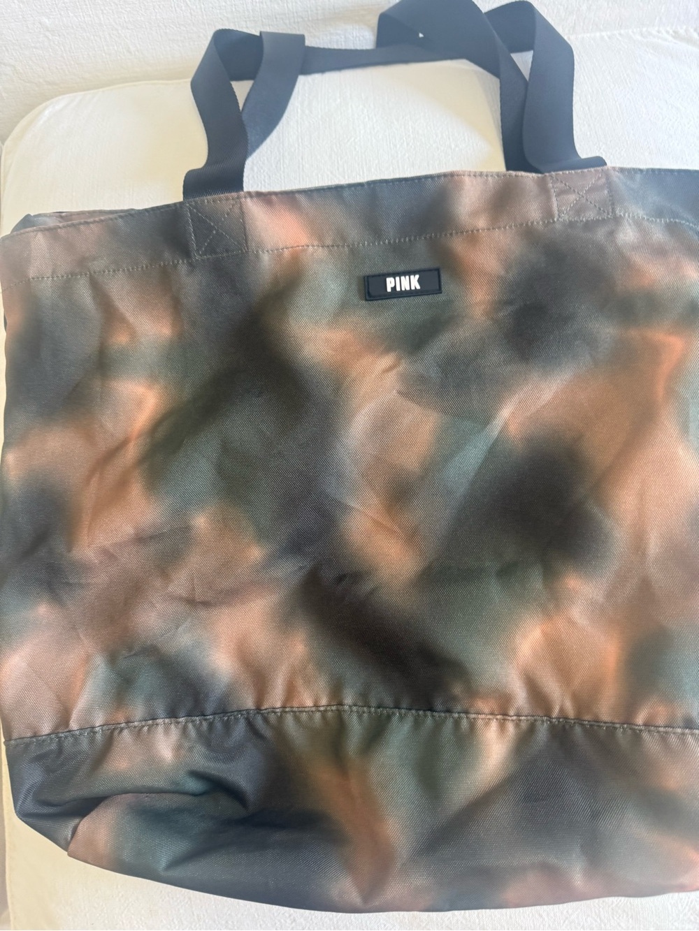 PINK Victoria's Secret Camouflage-Print Duffel Tote in Green, Brown & Black